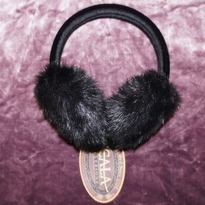 Black Faux Fur Ear Muffs